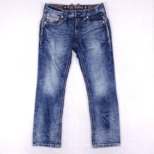 Rock Revival Geras Straight Jeans 36 Blue